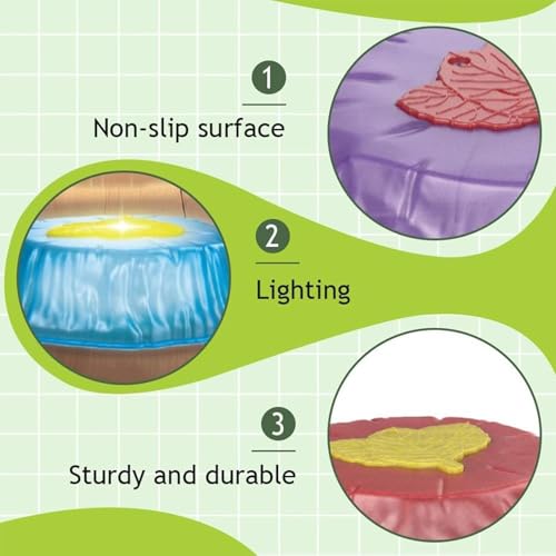 trampolins para crianças, trampolins sensoriais - Pedras de piso iluminadas antiderrapantes - Pedras