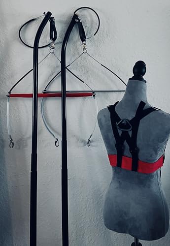 Jump Pole Harness for Figure Skating, Roller Skating, Gymnastics, Standard X-Large, Black, Various