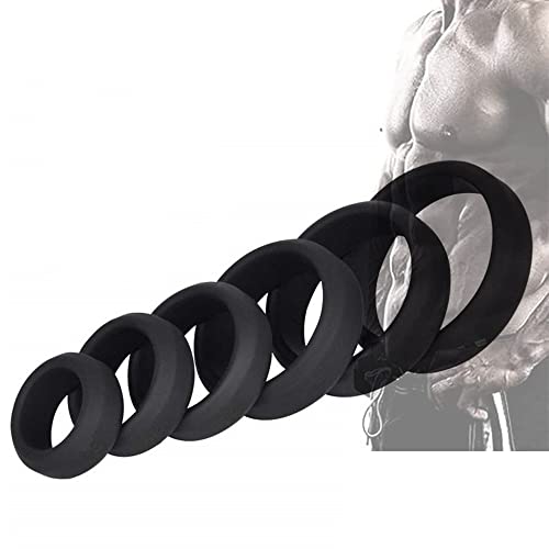SexReaper 6 Anneaux Composites de résistance au prépuce pour Hommes de différentes Tailles (Noir)