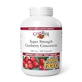 Natural Factors CranRich, Super Strength 36:1 Cranberry Concentrate, 500 mg, Sugar-Free Whole Fruit Cranberry Pills for Urinary Tract Health, 180 Capsules