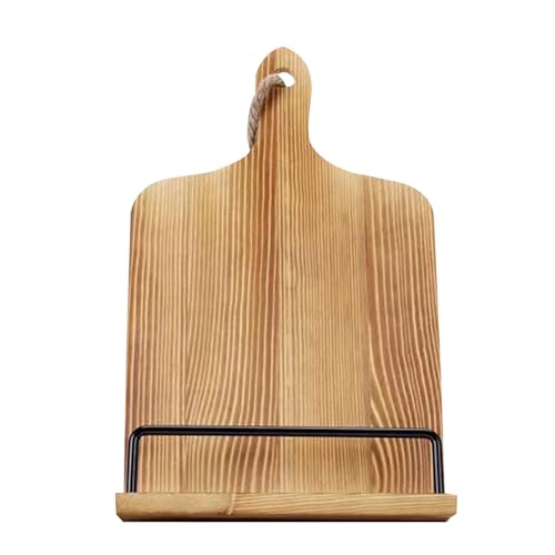 Organizador De Libros De Cocina - Robusto Soporte De Libros De Recetas De Madera, Expositor De Libris De Cocina Rústico, Estante De Libris De Recetas De Apoyo | Regalo Vacacional Y