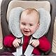 Blublu Park Verbessertes 2-in-1-Baby-Reisekissen, verstellbare Bananenform, Nacken- und Kopfstützkissen, Kinderwagen-Einsatzkissen für Kinder, Kleinkinder, Grau