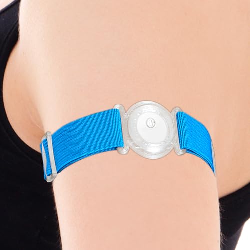 DiaBrothers® Bande de fixation pour Freestyle Libre 3 capteur | Étanche et flexible | Maintien sûr et protection | Bracelet réglable - Support: transparent - Bracelet: bleu ciel - Taille: L (35-45 cm) – vue 2