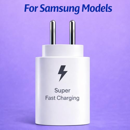 Image of 25W PD 3.0 Type C Superfast Charger Adapter for Samsung Galaxy M17|M07|M36|M06|A55|A35|F06|S25 fe|S22|S24|F36|F16|M35|S23|A06|iPhone|Tab S11| 25W by HESPA (SVXQ 5)