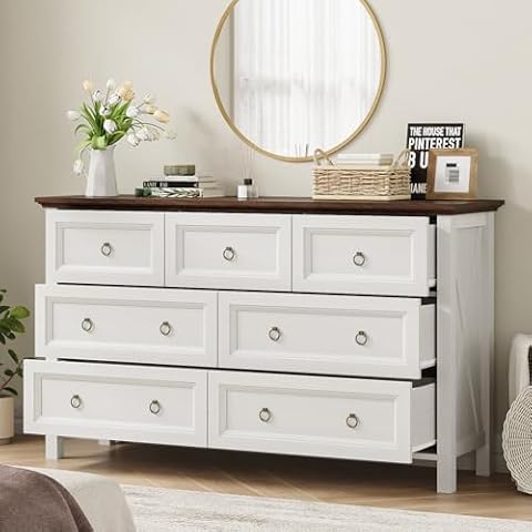 HarmonyHues 54" Farmhouse Dresser Cover