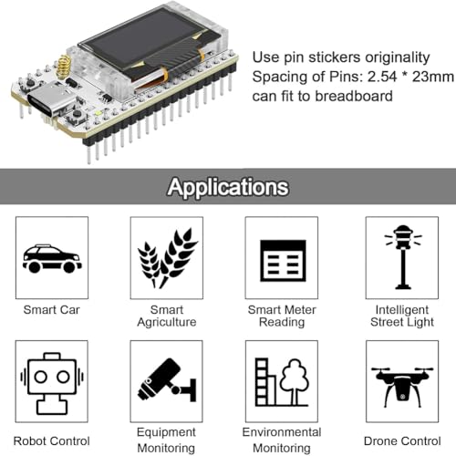 Kit Lora V3 SX1262 de 868 MHz Doble con Conexión WiFi y Bluetooth Inalámbrica 4
