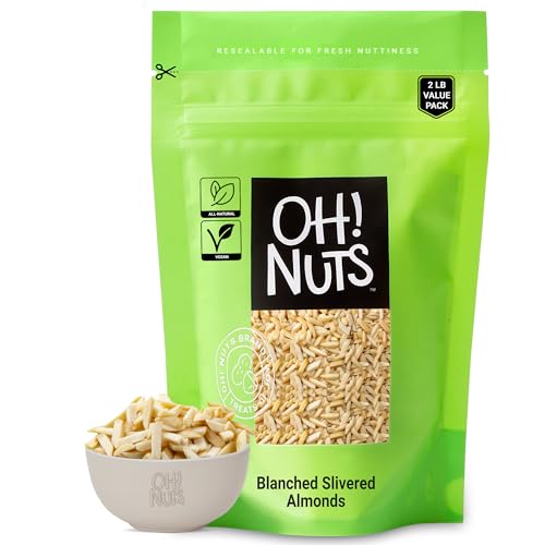 Oh! Nuts Almonds Blanched Slivered - Raw - 100% Natural - 2 lb - ...