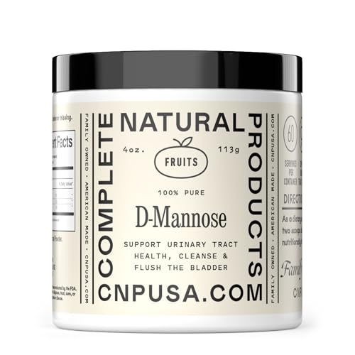 D Mannose Powder Supplement 4oz - D Mannose for UTI Support Pure D-Mannose Powder for Bladder Urinary Tract Health Easy Mix Concentrate No Fillers Non GMO Gluten Free Kosher Certified Made USA