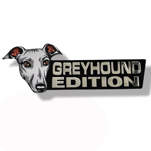 Image of Car Emblem: Dog Car Badge Laser Cutting Emblem Cool Decals Trucks German Shepherd Badge Corgi Edition Doodle Golden Retriever Vehicles Dachshund Addition Rottweiler (Greyhound)