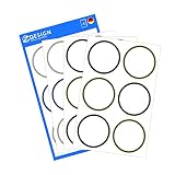 AVERY Zweckform Küchenetiketten selbstklebend, 24 Aufkleber (runde Haushaltsetiketten, Ø 48mm, wiederablösbar und wasserfest, beschriftbare Etiketten für Selbstgemachtes) 63020