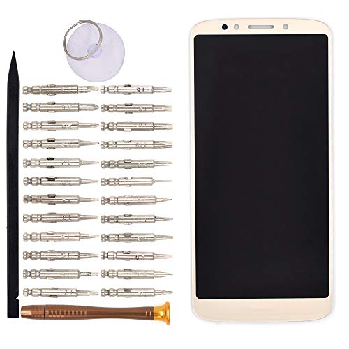 Image of LCD Screen Display with Digitizer Touch Panel Without Bezel Frame Compatible with Motorola Moto G6 Play(Golden)