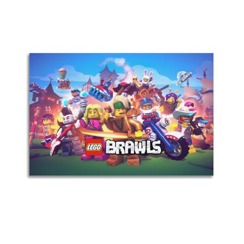 Therapi Electronic Arts Poster Lego Brawls sur toile - Impression d'art moderne pour chambre à coucher - 20 x 30 cm