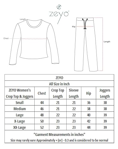 Image of ZEYO Women Cotton Track Suit Typography Printed Crop Top Co-ords Set