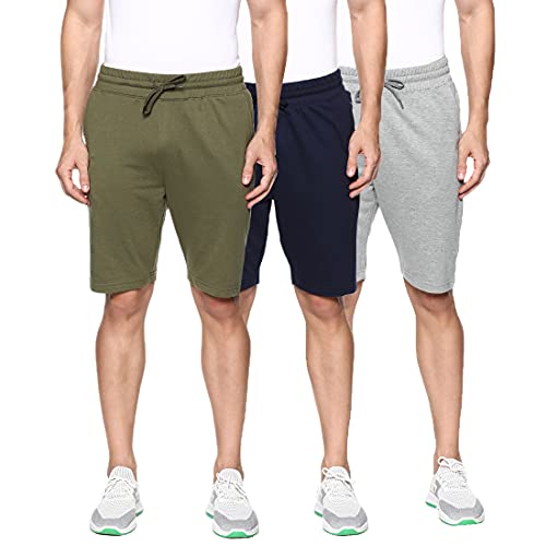 Image of Men's Regular Fit Cotton Shorts (Pack of 3)
