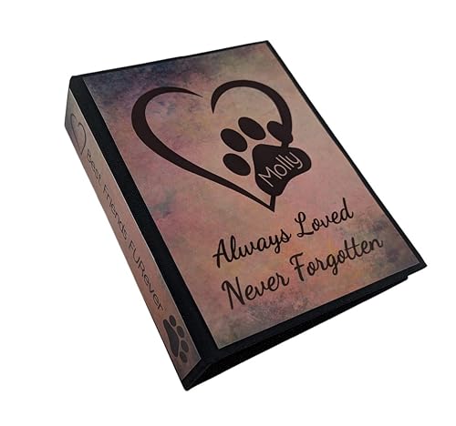 Jadazzles Dog Cat Personalized Pet Loss Memorial Photo Album 4X6 Or 5X7 Pictures Custom Gift D#148 cover