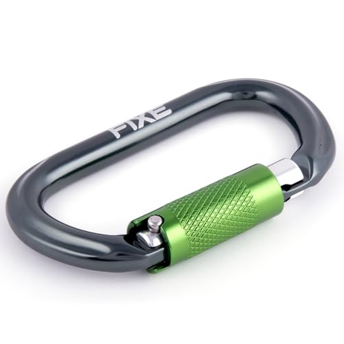 Fixe - Mosquetón Aluminio Ovalado AUTOLOCK 3P - Mosqueton Simetrico Automático 3 movimientos - Mosquetón Espeleo, Trabajos Verticales e Industria - Cierre en Rosca Keylock - 22kN