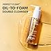 NIDA Perfect Clear™ Oil-To-Foam Double Cleanser | Jojoba Oil, Tea Tree Oil, Rice Extract | Good for Daily Impurities, Excess Sebum, Pore Cleaning, Blackheads, Dirt and Pollutants | 4.90 fl. oz., 145ml