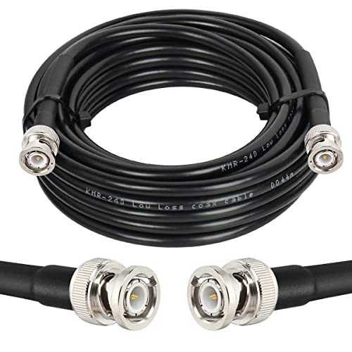 Câble BNC vers BNC 50 Ohm faible perte KMR240 mâle pour radio et oscilloscope 6m