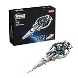 Sosuy Set Nave Espacial con LED, Bloques Stem Niños 8+, Lanzadera Cometa Galáctica con Soporte, Juguete Educativo Espacio, Regalo Cumpleaños Niños Teens Adultos