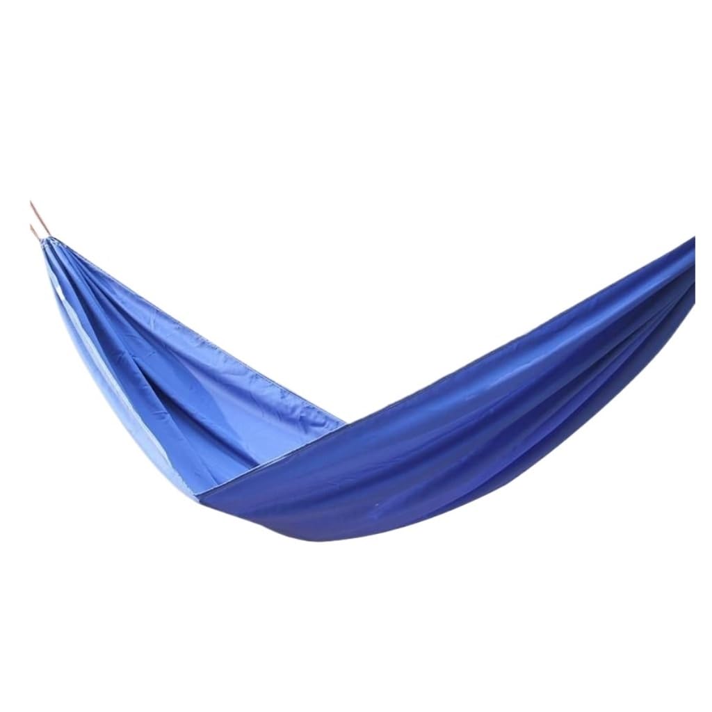 Amaca multiuso per esterni, amaca singola e doppia, in tessuto paracadute, altalena leggera e traspirante per esterni, amaca portatile da campeggio (blu, 220 cm)