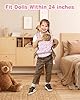 Lictin Baby Doll Carrier, Front and Back Doll Accessories Carrier for Little Girls, with Adjustable Straps for Stuffed Animal Reborn Baby Doll, Pink Unicorn #4