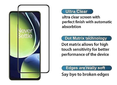Image of HD Tempered Glass Screen Protector Compatible For OnePlus Nord CE 3 lite, Nord CE 3 5G With Edge To Edge Coverage And Easy Installation Kit