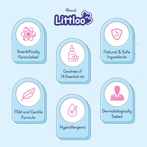 Image of Littloo Baby Bathing Bar for Newborns & Babies - 2 Pieces | Gentle Moisturizing Soap with Essential Oils & Hydrolyzed Wheat Protein | Mild Daily Baby Soap | 0+ Months