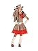 Sock Monkey Girl Costume, Beige/Brown/Red, Medium/7-8