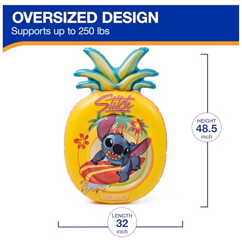 Image of Swimways Stitch Oversized Pool Float, Inflatable Pool Floats & Kids Pool Toys, Swimming Pool Accessories & Beach Essentials for Teens Aged 14 & Up