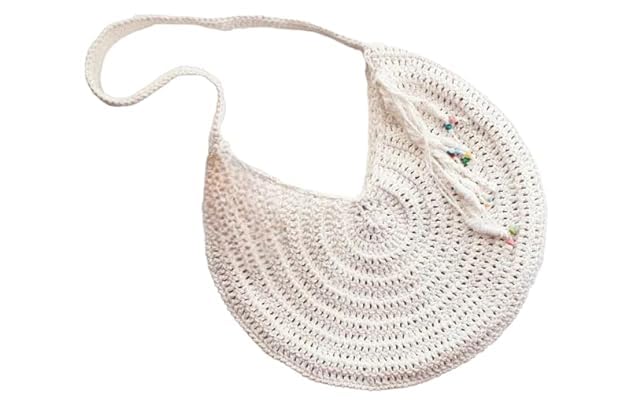 I.F.H Crochet Bag Round Bag White Tote Bag Purse Sugar white Womens (B0CJ2PZKSB) Amazon Price History, Amazon Price Tracker