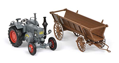 Schuco m.Leiterwagen Lanz Bulldog con scala 1:32