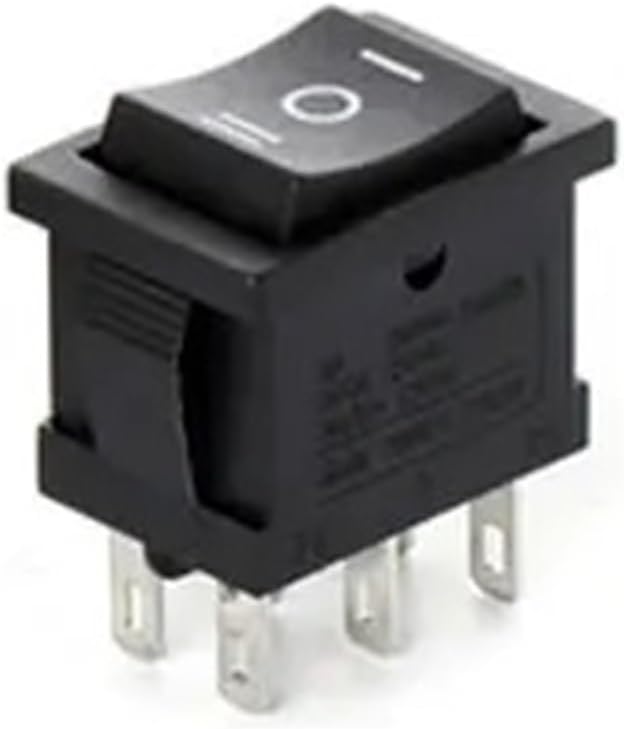 1/5Pcs KCD1 Series Boat Car Rocker Switch 2/3/4/6 Pin 2/3 Position Power Switches 6A/250V 10A/125V AC 15mm x 21mm(KCD1-203 Black,5PCS)