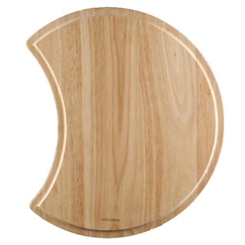 Tabla de cortar redonda de madera Rubberwood miniatura 1
