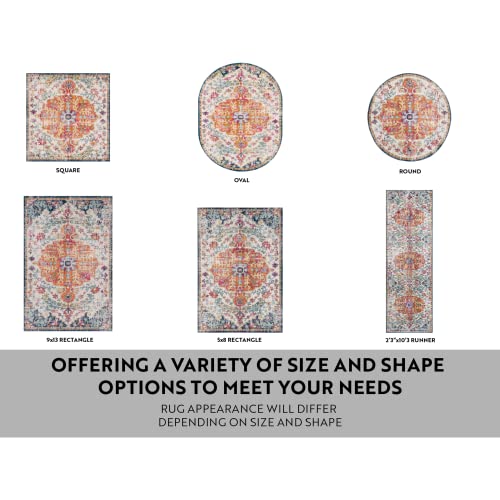 Artistic Weavers Odelia Vintage Bohemian Runner Area Rug,2'7" X 7'3",Orange/Navy #TOP5