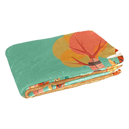 Couverture douce et chaude oiseaux 150x100 cm pour lit et canapé - 3