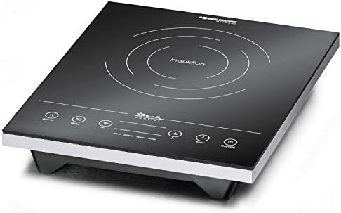 ROMMELSBACHER CT 2010/IN Einzelkochplatte Induktion - Glaskeramik, Topferkennung, Touch Sensoren, LED Display, 60-240 Grad, Timer, Abschaltautomatik, Restwärmeanzeige, 2000 W