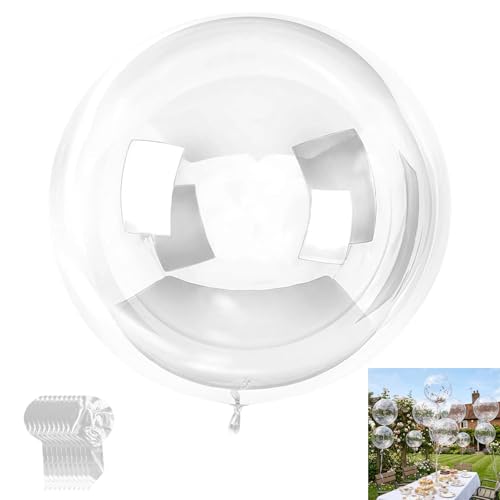 10 Pcs Bobo Balloons 18 Inch Balloons Set of 10 Wide Neck Clear Balloon Bubble Balloon for Party Decorations Suitable for Use in Different Environments and Occasions