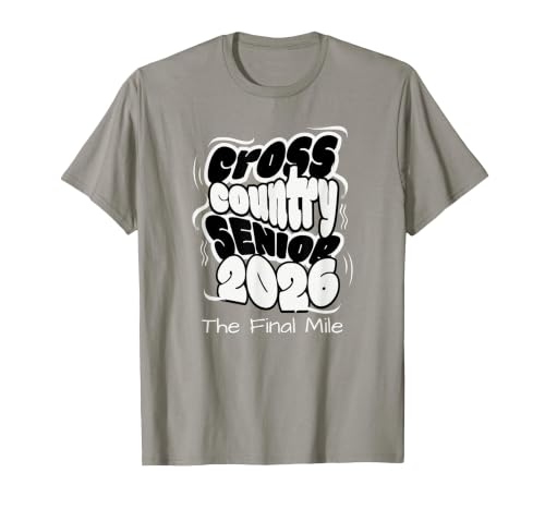 Cross Country Senior 2026 T-Shirt, Men, Slate Grey, Large
