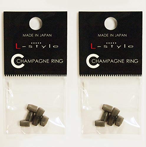 L-Style Dart Flight Accessory: Champagne Ring/Cap/Cup Inserts for PRO Dart Flights - Clear Black