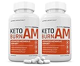 (2 Pack) Keto Burn AM Pills Includes Apple Cider Vinegar goBHB Exogenous Ketones Advanced Ketogenic...