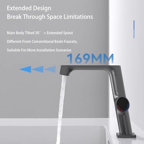 Robinet pour lavabo de salle anti éclaboussure à commande unique - 3