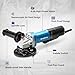 DongCheng 9.2 Amp Power Angle Grinders, 4-1/2 in., 11800RPM, Tool-Free Guard, Electric Metal Grinder Tool, Small Corded Angle Grinder, Paddle Switch, Shockproof Handle for Cutting, Grinding, Polishing