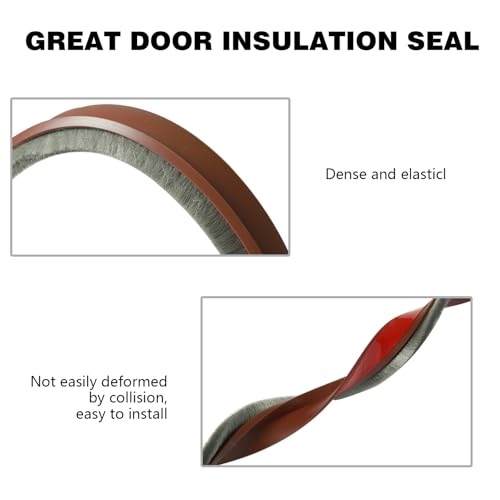 Cotensta 100cm Zugluftstopper Weiß Dichtungsband für Türen, Bodenabdichtung mit Bürste, Selbstklebende Tür Türdichtung, Türdichtung Türbürste Abdeckleisten Bürstendichtung Dichtung, (White)