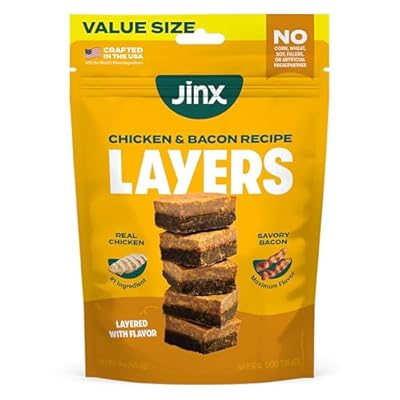 Jinx Chicken & Bacon Layers Jerky Dog Treats - 15oz