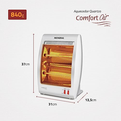 Aquecedor Halógeno Comfort Air, Mondial, Cinza/Branco, 800W, 220V - A-09