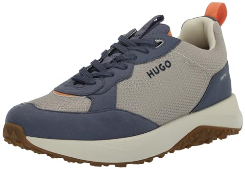 Image of HUGO Mens Running Style Mix Material Sneakers