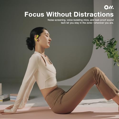 Image of Oladance OWS Pro Open-Ear True Wireless Headphones, Noise Cancellation, Stable Bluetooth 5.3 Connection, Amplifier Chip, Virtual Bass, 360 Superior Sound, 16H Playtime, Comfortable Fit (Green)