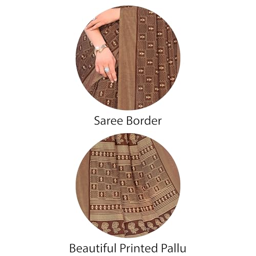 Image of Vimla Women's Kanjivaram Silk Uniform Saree and Unstitched Blouse Piece | Office School Uniform Saree For Women | Sari for Women