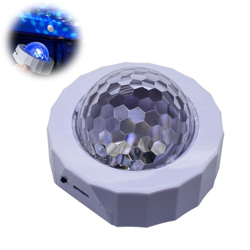 Azonee Car Disco Ball Light Rechargeable Sound Activated Mini Disco Light with RGB Colors Portable for Car Home and Party Atmosphere