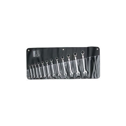 USAG 285 K/B12 - Serie di 12 chiavi di manovra combinate a cricchetto reversibile 02855067
